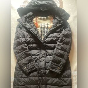 Burberry Brit black mid length coat for winter